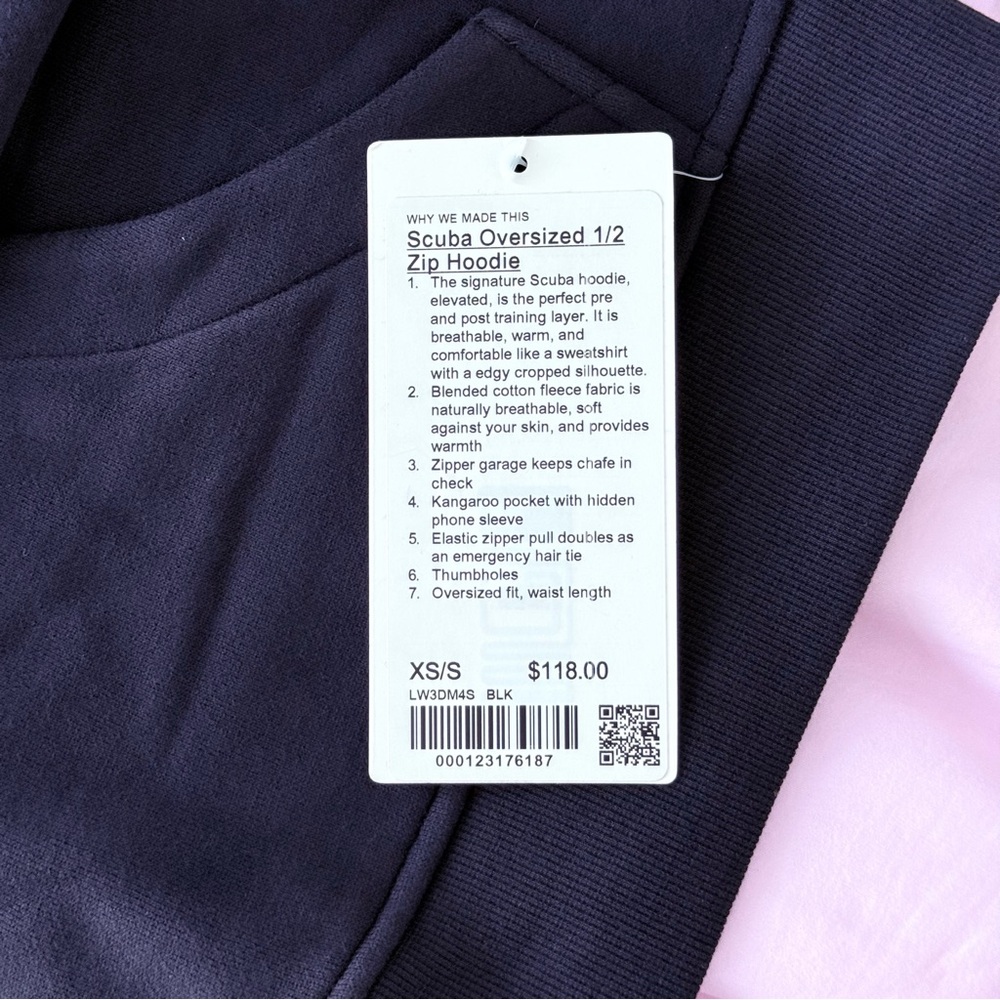 Lululemon Black Scuba Oversized Half-Zip Hoodie - Picture 4 of 4